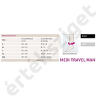 Kompressziós térdzokni férfi utazóknak, Medi Travel Men, 140 denes, 18-21 Hgmm, fekete, XXL