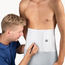 Haskötő sztómabetegeknek, tépőzáras sérvkötő, 22cm, Bort 104010