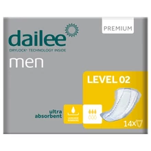 Inkontinencia betét férfiaknak, Dailee Men Level 02 Prémium 15db, 612ml