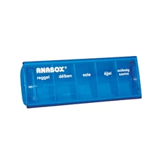 Napi gyógyszeradagoló, 5 rekesz naponta (Anabox), kék