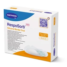 Öntapadó szigetkötszer krónikus és akut sebekre, Resposorb Silicone Border Oval 13x15,5cm, 1db