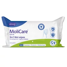 Fekvőbeteg nedves mosdató-, törlőkendő 3in1, Molicare Skin 20x30cm,