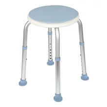 Forgatható tetejű tusolószék, kerek, kék, Mobilex