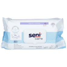 Fekvőbeteg nedves mosdató-, törlőkendő, Seni Care 30x20cm, 80db