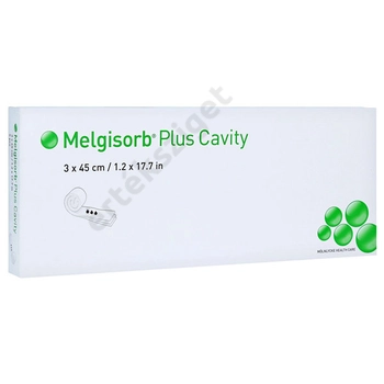 Melgisorb Plus Cavity alginát kötszer üreges sebekre, 3x45cm, 5db
