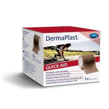 DermaPlast Quick Aid öntapadó sebtapasz, 6cm x 2m, testszínű