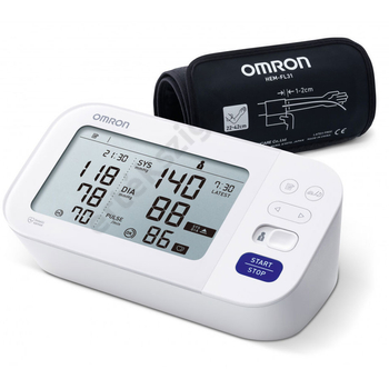 Omron M6 Confort automata felkaros vérnyomásmérő okos mandzsettával