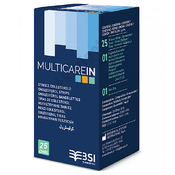 Multicare IN koleszterin tesztcsík 25 db.