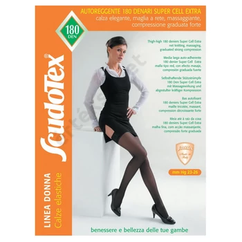 Scudotex S-836 kompressziós unisex zárt szilikonos combfix, AG 180den 23-26Hgmm