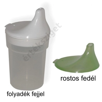 Betegitató műanyag pohár különböző folyadék fejjel