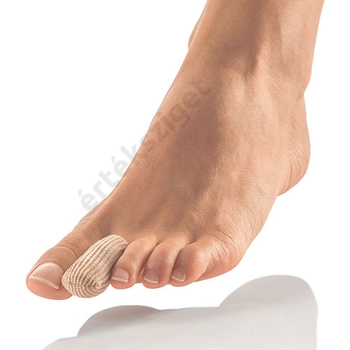 Lábujjvédő gélsapka, vágható textil borítású lábujjsapka gélbetéttel, Bort 137050, M