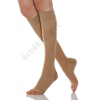 Relaxsan Basic 140 den-es kompressziós nyitott térdfix (AD), 18-22 Hgmm, 850A, fekete, 2