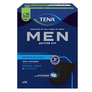 Inkontinencia betét férfiaknak, 140ml, 14db, Tena Men Active Fit