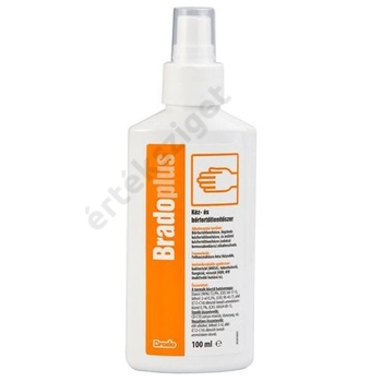 Kéz- és bőrfertőtlenítő spray, 250ml, Bradoplus