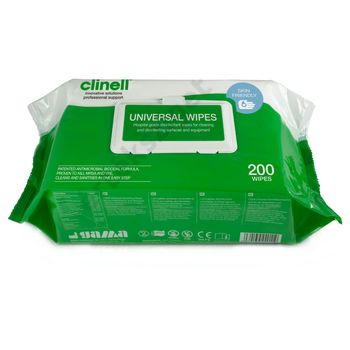 Clinell univerzális fertőtlenítőkendő 20x20cm, 200db