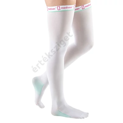 Medi Thrombexin trombózismegelőző combfix, AG 140den 18-22Hgmm, fehér XS