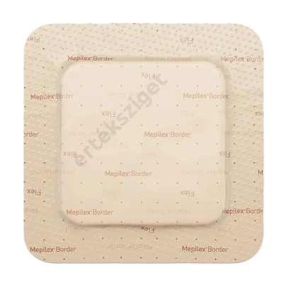 Öntapadó szigetkötszer krónikus és akut sebekre, Mepilex Border Flex 12,5x12,5cm, 10db