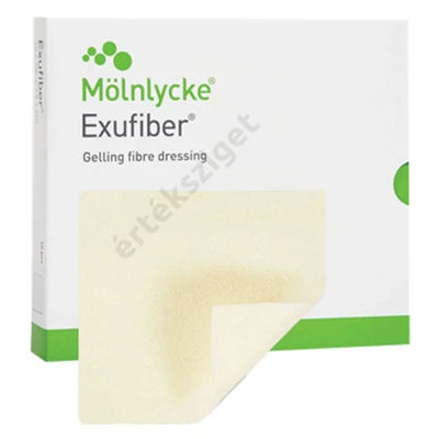 Exufiber nedvszívó polimer rostkötszer 10x10cm, 10db