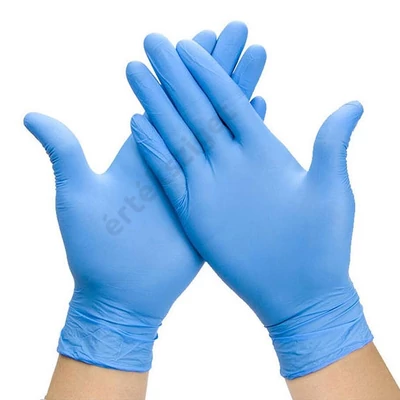 Nitril púdermentes orvosi vizsgáló- és védőkesztyű (100db), S