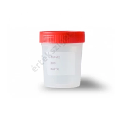 Vizeletes pohár csavaros tetővel, steril, 100ml