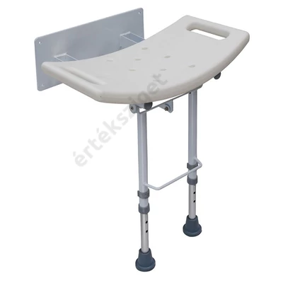 Falra szerelhető felhajtható zuhanyülés állítható lábakkal