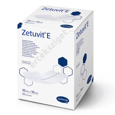 Nedvszívó steril sebpárna, Zetuvit E, 10x10cm, 25db