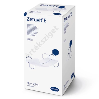 Nedvszívó steril sebpárna, Zetuvit E, 10x20cm, 25db