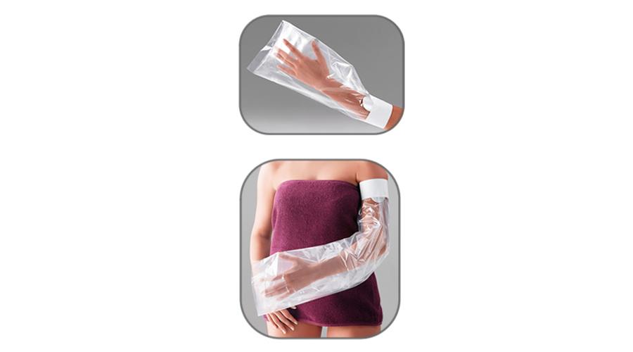 Gipszvédő, kötésvédő fürdőzsák zuhanyzáshoz, 3db, Thuasne Illa, alkarra