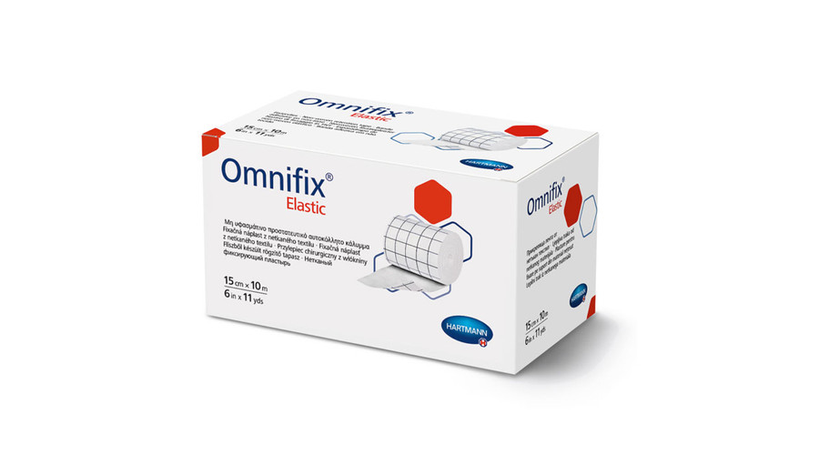 Nyúlékony kötésrögzítő flísz ragtapasz, Omnifix Elastic, 15cm x 10m