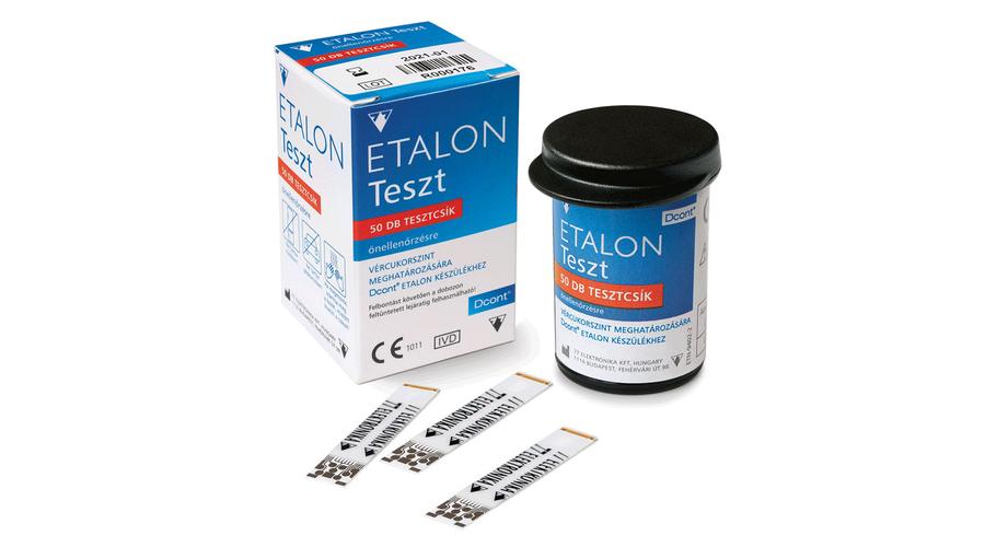 Etalon tesztcsík Dcont Etalon vércukormérőhöz, 50 db/doboz