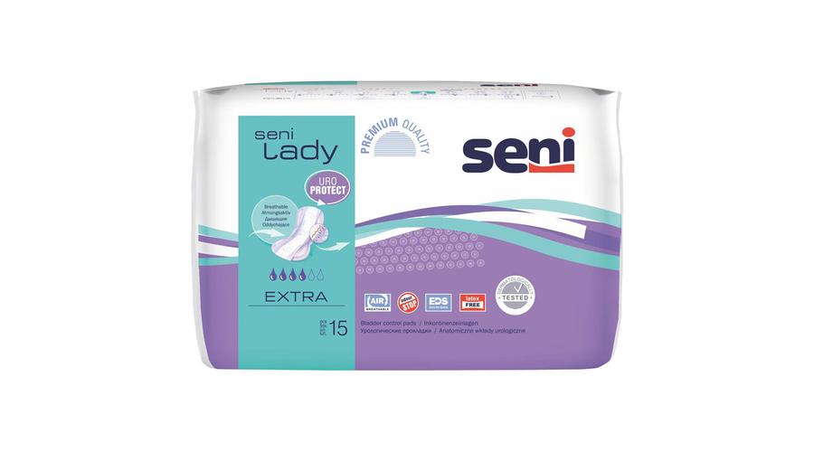 Inkontinencia betét, Seni Lady Slim Extra 15db, 524ml